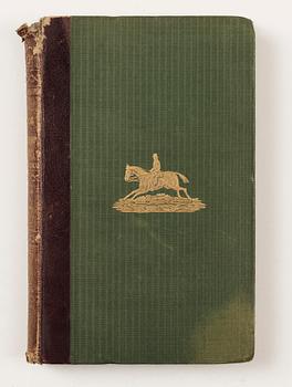 BÖCKER OM RIDNING, 2 st, bla "Ridskola" av HH. Anrep, Stockholm 1862.