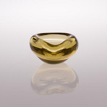 TAPIO WIRKKALA, PIPSKÅL / SKÅL, glas, signerad Tapio Wirkkala Iittala.