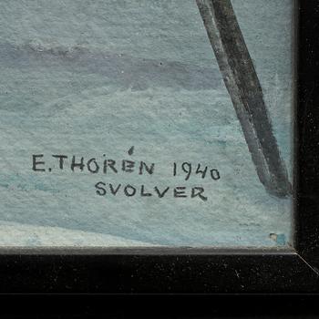 ESAIAS THORÉN, gouache, sign o dat 1940.