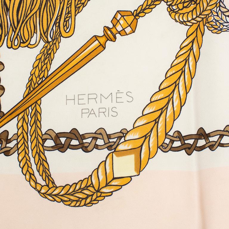 HERMÈS, "Timbalier" scarf, Françoise Héron, Original issue, 1961.