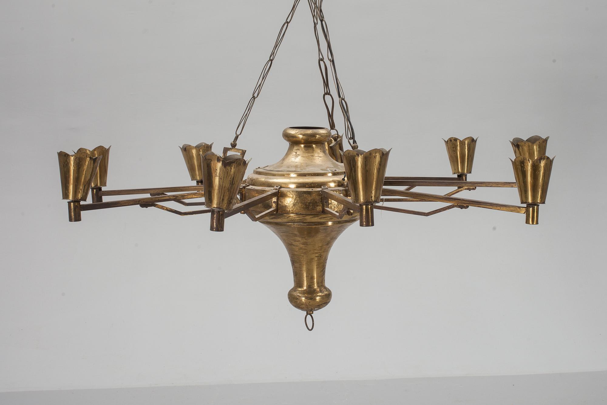 TAKLAMPA, 1900-talets mitt. Diam 150, höjd c:a 50 cm.