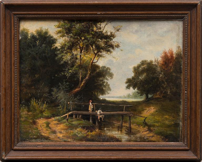MAALAUS, öljy kankaalle, 1800-luku, signeeraamaton.