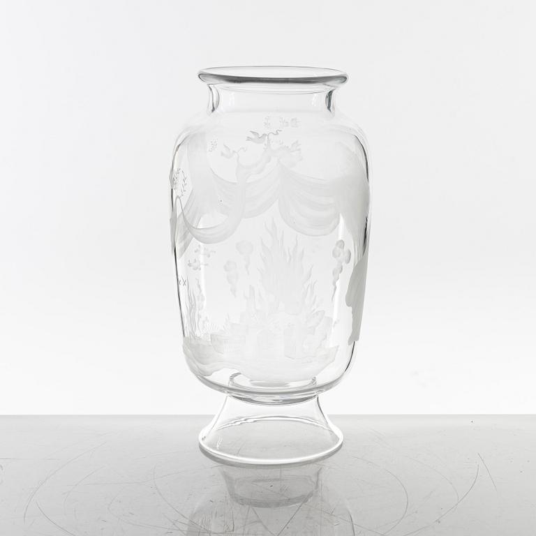 Edvin Öhrström, vas, glas, Orrefors, 1957.