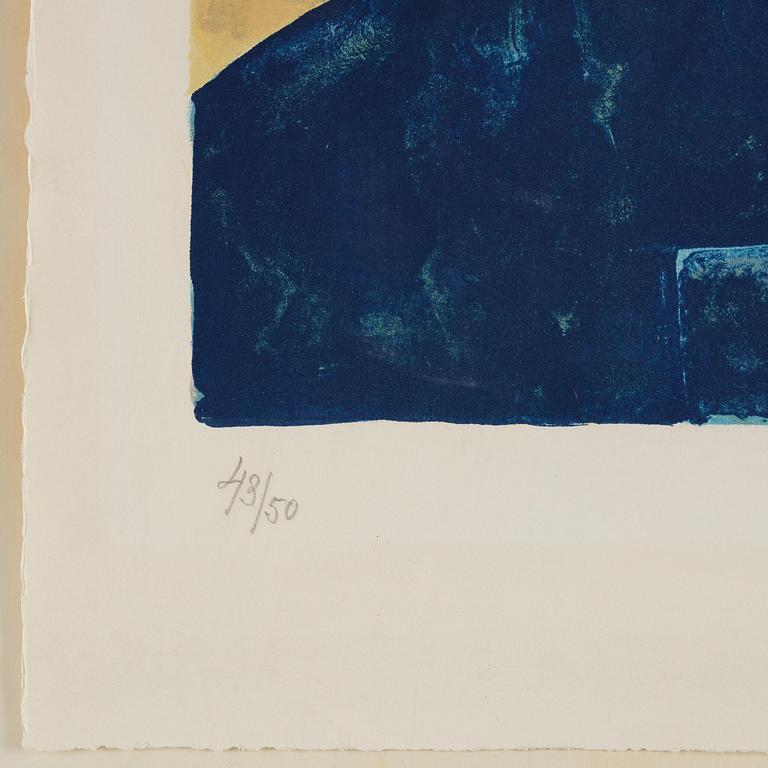 Serge Poliakoff, "Composition bleue et orange".