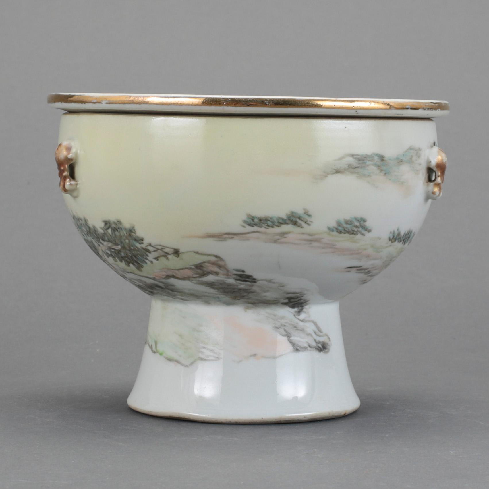 SKÅL MED DJUPFAT, porslin, Kina, 1900-tal.