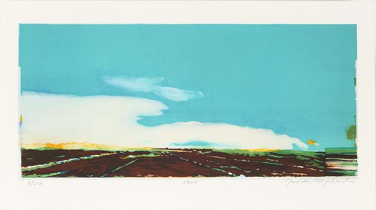 JOAKIM ALLGULANDER, "Land", litografi, signerad och numrerad 5/210.