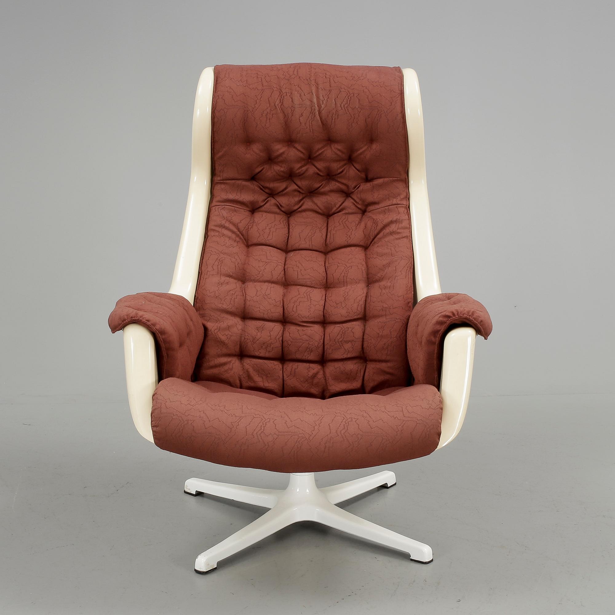 FÅTÖLJ, "Galaxy", Alf Svensson & Yngvar Sandström, Dux, 1970-tal.