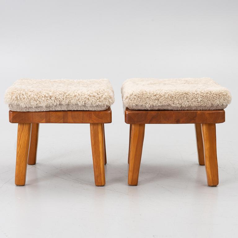 Stools, a pair, second half of the 20th century.