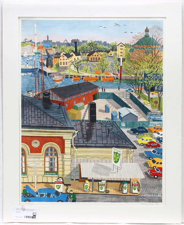 MONA HUSS WALLIN, färglitografi, sign och numr 308/450 samt dat 79.
