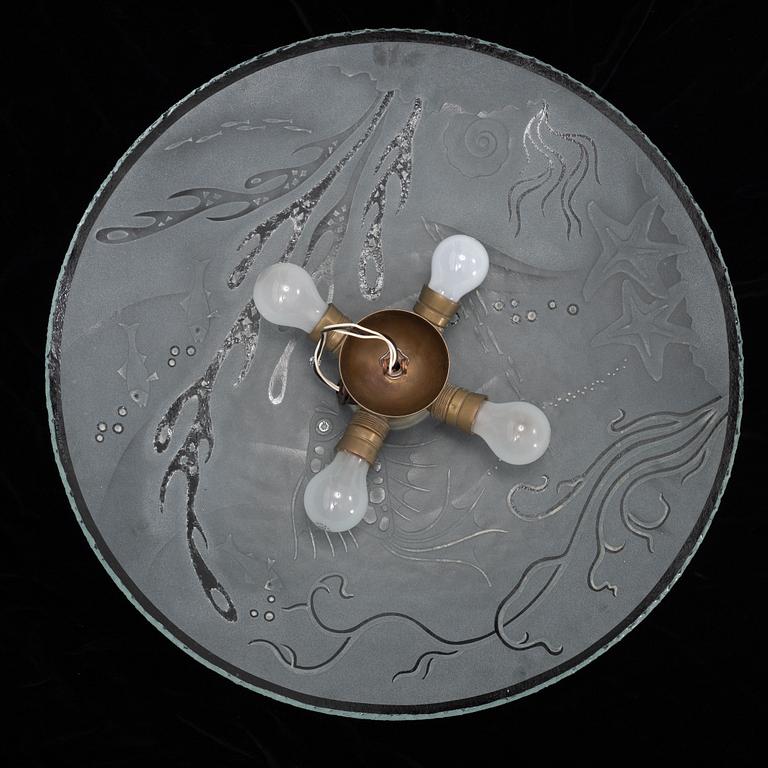 Glössner & Co, taklampa, Swedish Modern, 1940-tal.