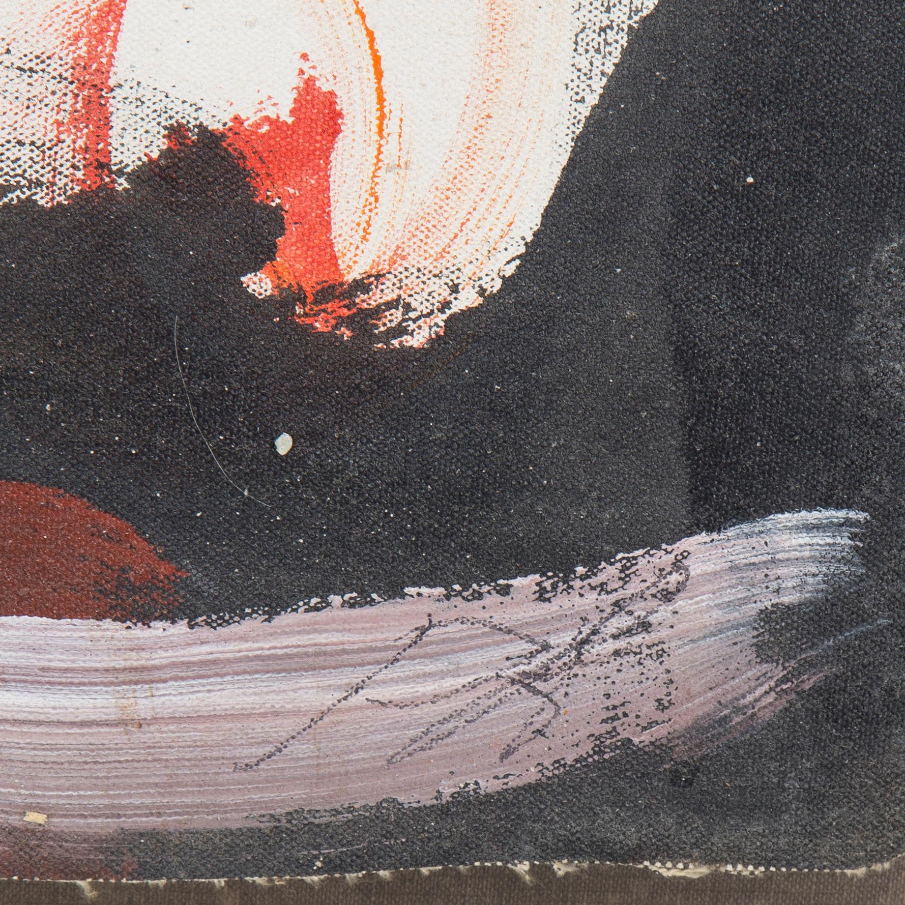 PETER ÅSTRÖM, olja på duk/collage, signerad.