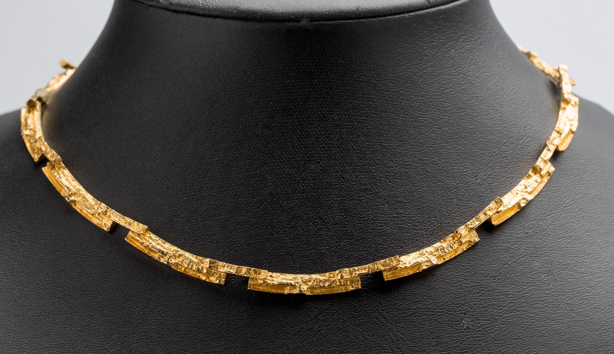 COLLIER, 18 K guld, Björn Weckström, Lapponia, 1981. Vikt ca 36 g.