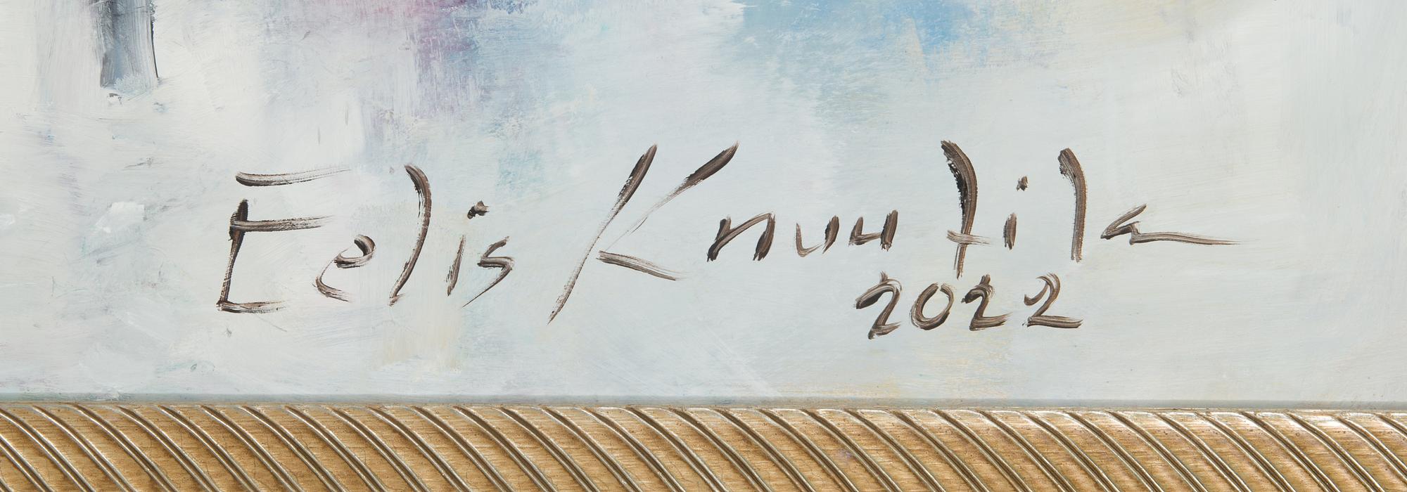 Eelis Knuutila, olja på pannå, signerad och daterad 2022.