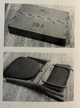 Elias Svedberg, a set of four chairs model "31" from the Triva-Bygg series, Nordiska Kompaniet, 1940s.