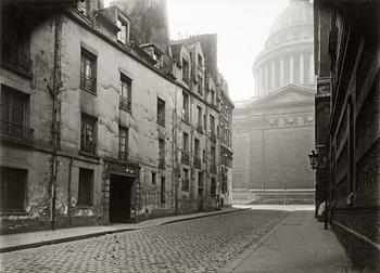 303. Eugène Atget, "Coin de la rue Valette et Panthéon. Mars 1925".