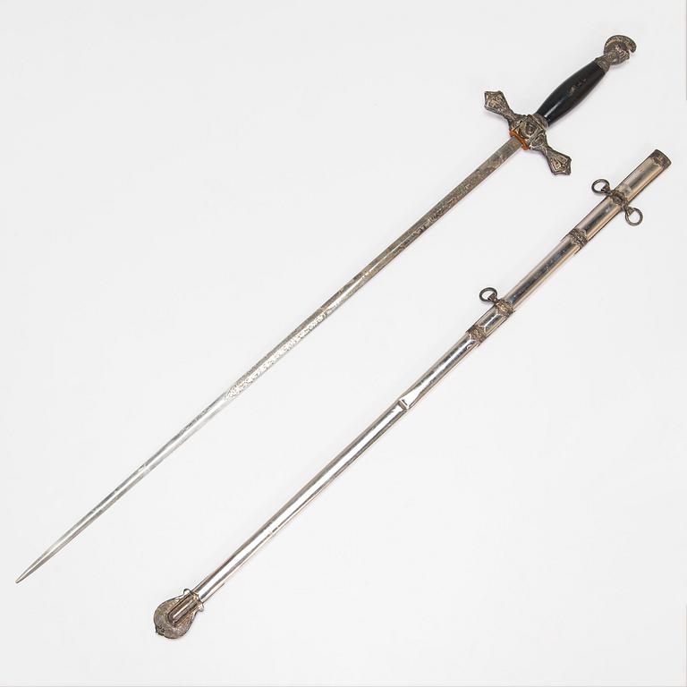 Knights of the Table sword, possibly American, circa 1910.
