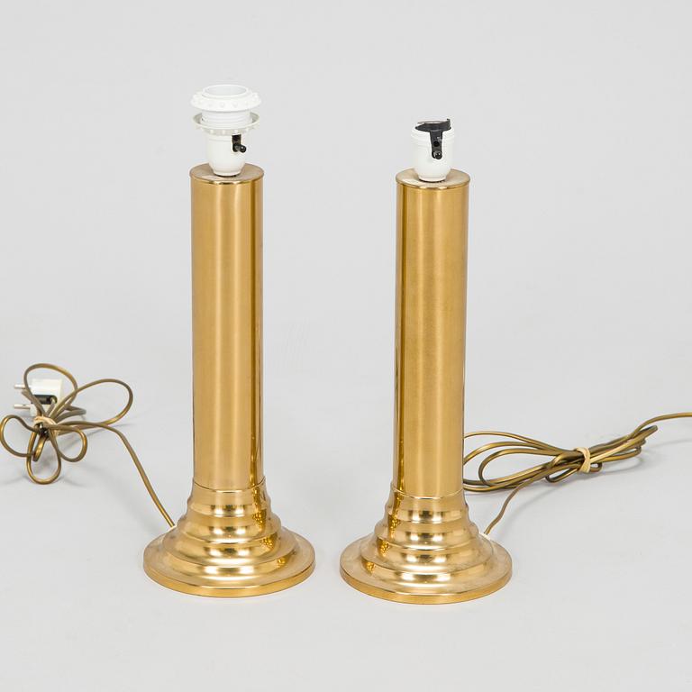A pair of late 20th century table lamps, Bergboms.