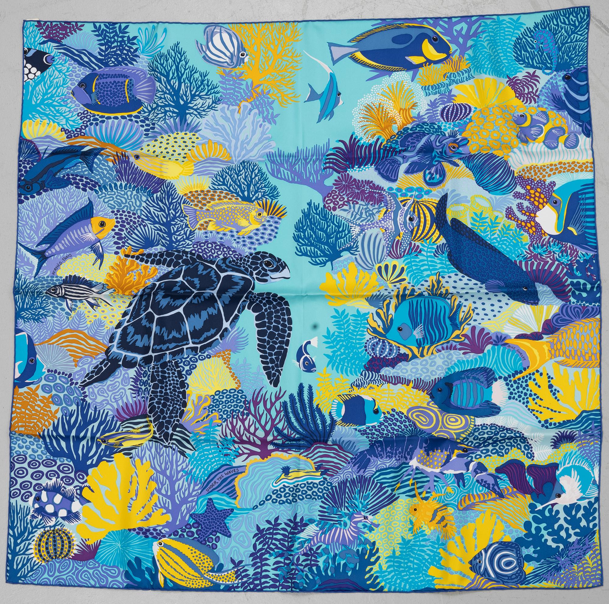 Hermès, scarf, "Under the Waves".