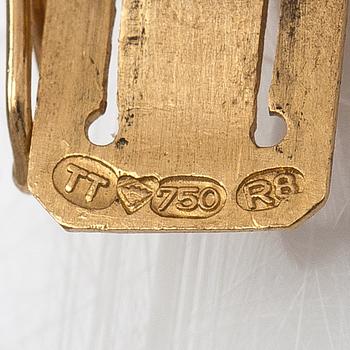 An 18K gold necklace with an amethyst and diamonds ca. 0.63 ct in total. Torbjörn Tillander, Helsinki 1994.