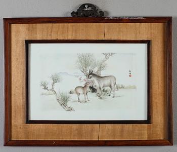 VÄGGPANEL, porslin, Kina, 1900-tal.