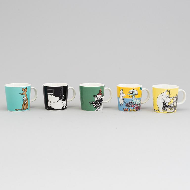 MUMINMUGGAR, 20 st, porslin, Moomin Characters, Arabia, Finland.
