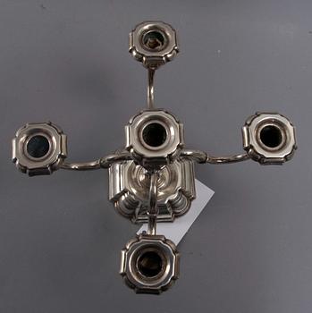 KANDELABRAR, ett par, silver, Danmark, 1940.
