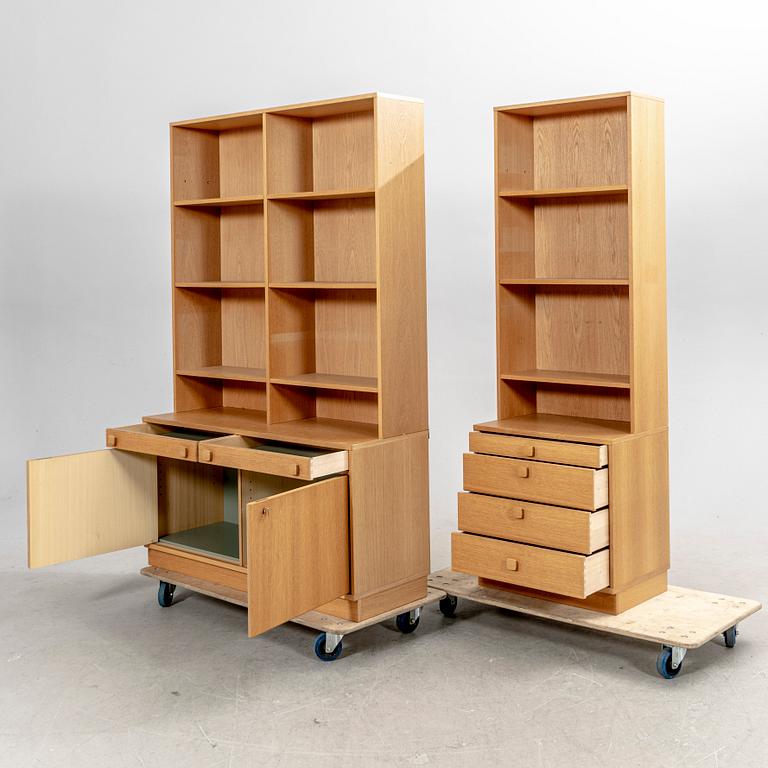 A set of two 1970s oak book shelves from Ulferts.