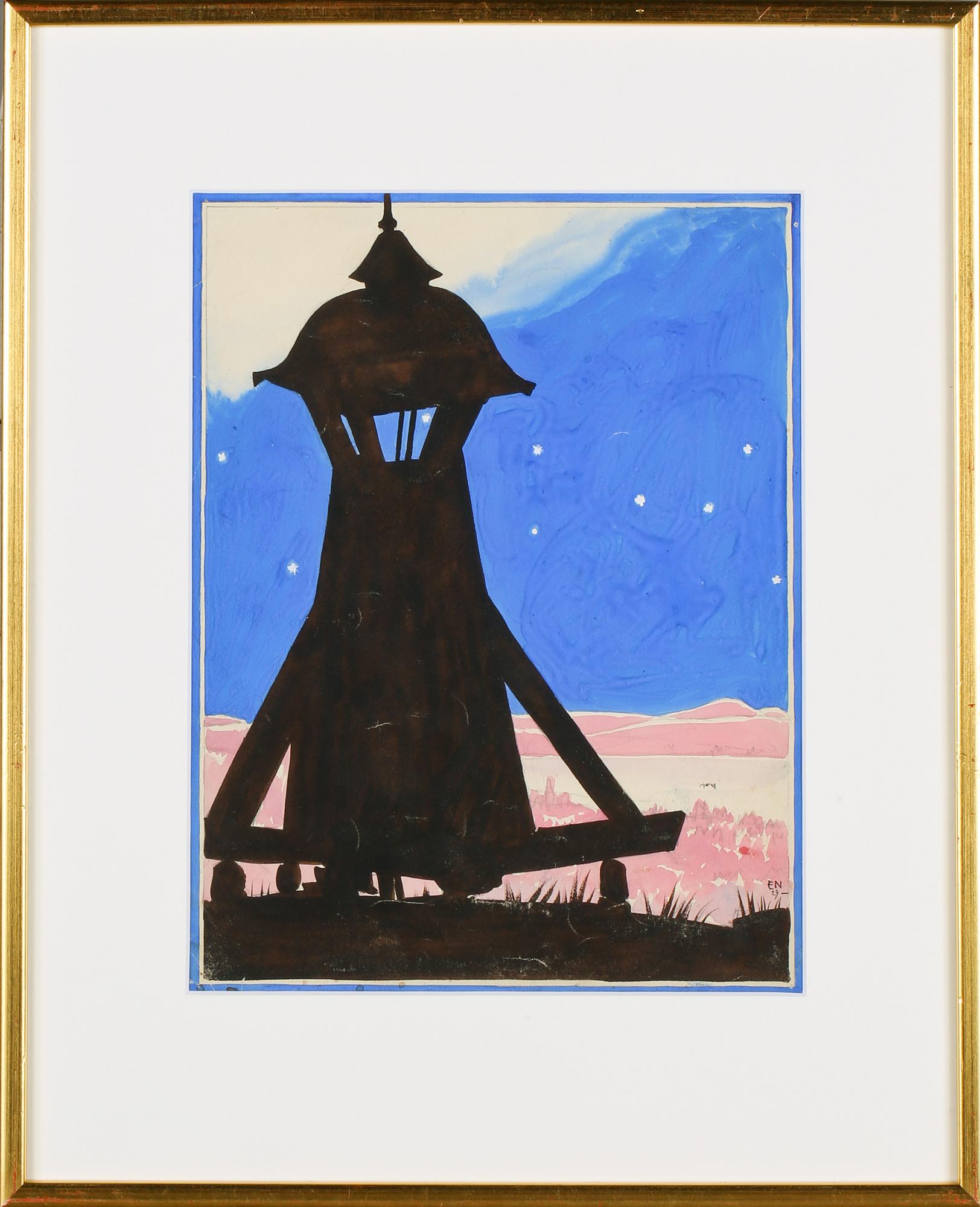 EINAR NERMAN, blandteknik, monogramsignerad och daterad -29.