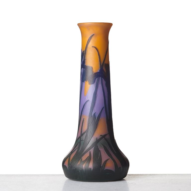 Fritz Blomqvist, an Art Nouveau cameo glass vase, Orrefors, ca 1915.