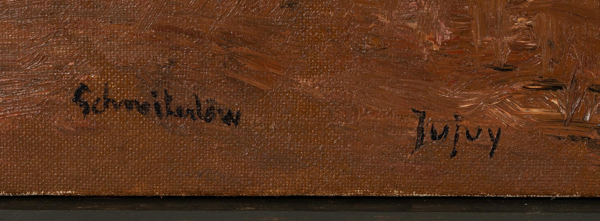 Bertram Schmiterlöw, oil on canvas, signed.