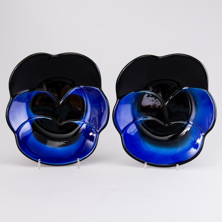 BIRGER KAIPIAINEN, FAT, 2 st, keramik, märkt Viola 1967, Arabia Finland, Kaipiainen Invenit.