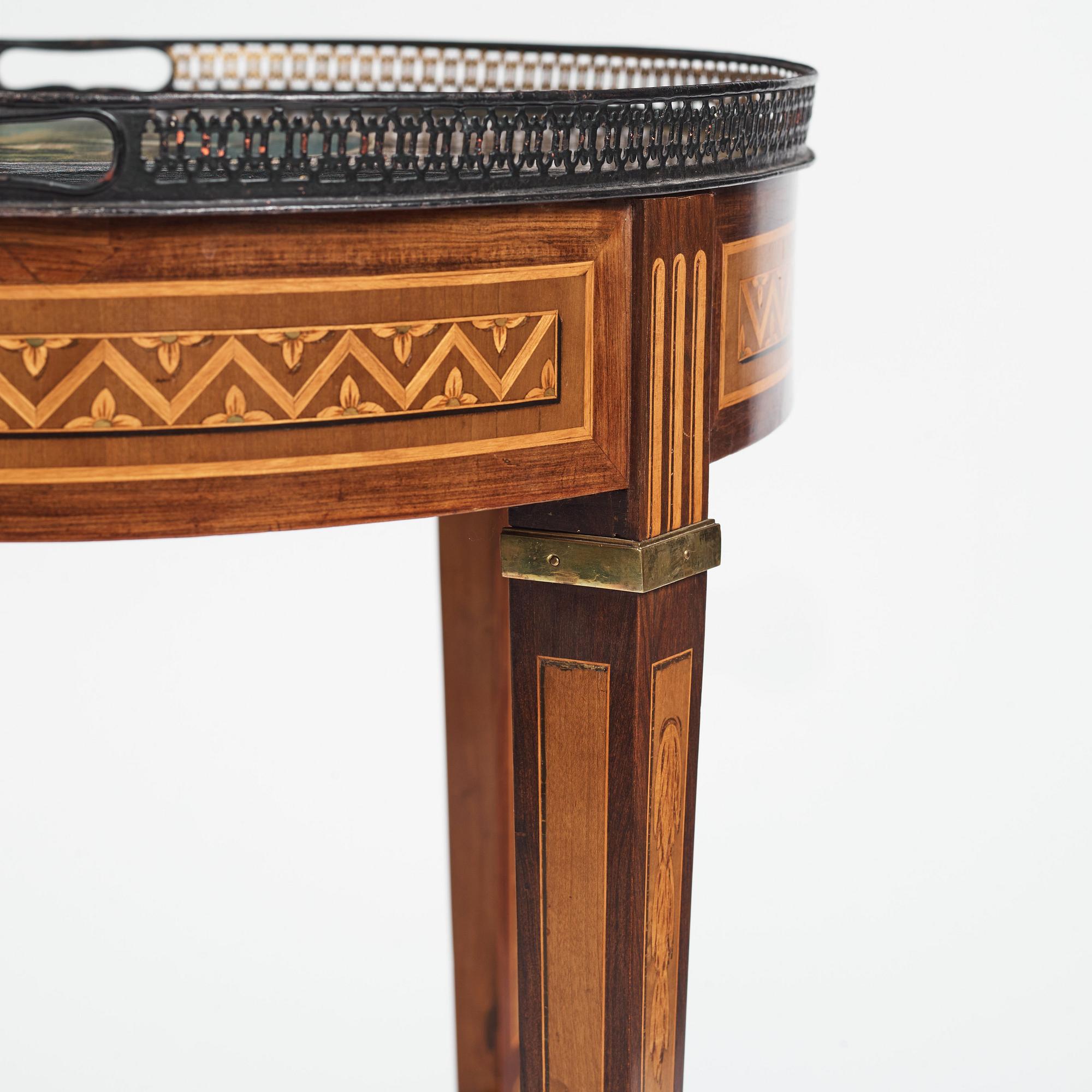 A Gustavian Tea table, by Georg Haupt (master in Stockholm 1770-1784), not signed.