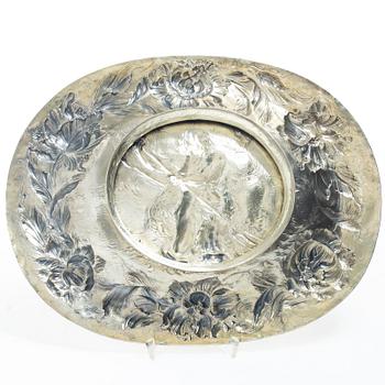 A Northern Europe Baroque silver plate, unmarked. 17th/18th century.