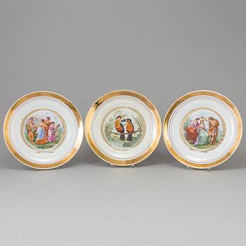 Six porcelain Royal Copenhagen plates from Denmark.