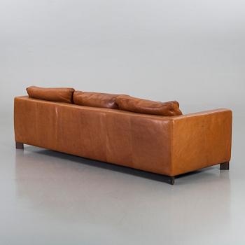 A MOLINARI LEATHER SOFA, end of 20th century.