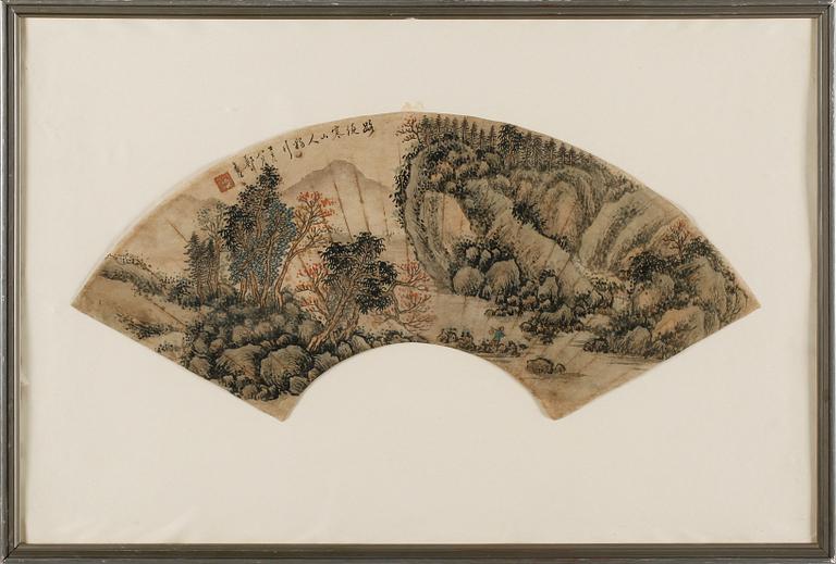 TAVLOR, 2 st, blandteknik, Kina, 1900-/2000-tal.
