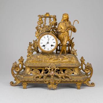 A  19th/20th century mantle clock in Louis-XVI style.