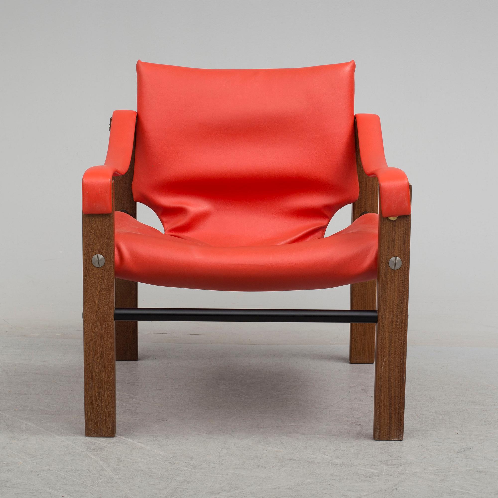 MAURICE BURKE, a 'Safari' teak easy cahir from Arkana, Falkisrk, Scotland.