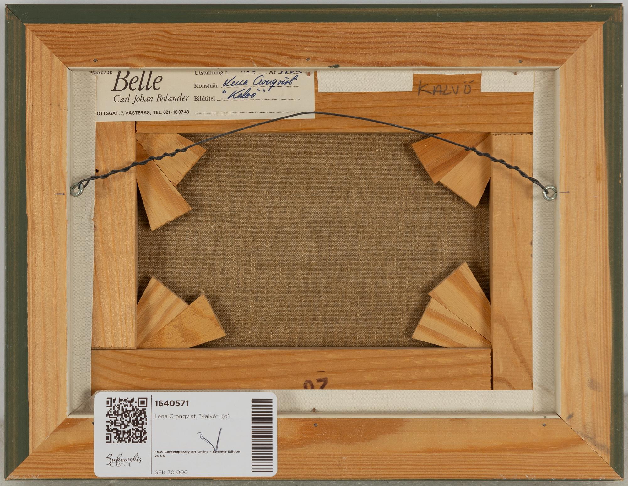 Lena Cronqvist, "Kalvö".