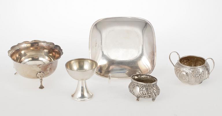 PARTI SILVER, mestadels Tyskland/England, omkr år 1900- Vikt ca 305 gram.
