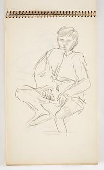 Lotte Laserstein, 3 skissböcker med blyertsteckningar.