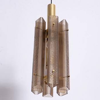 A pair of ceiling lamps, probably Glashütte Limburg, Germany, 1970s.