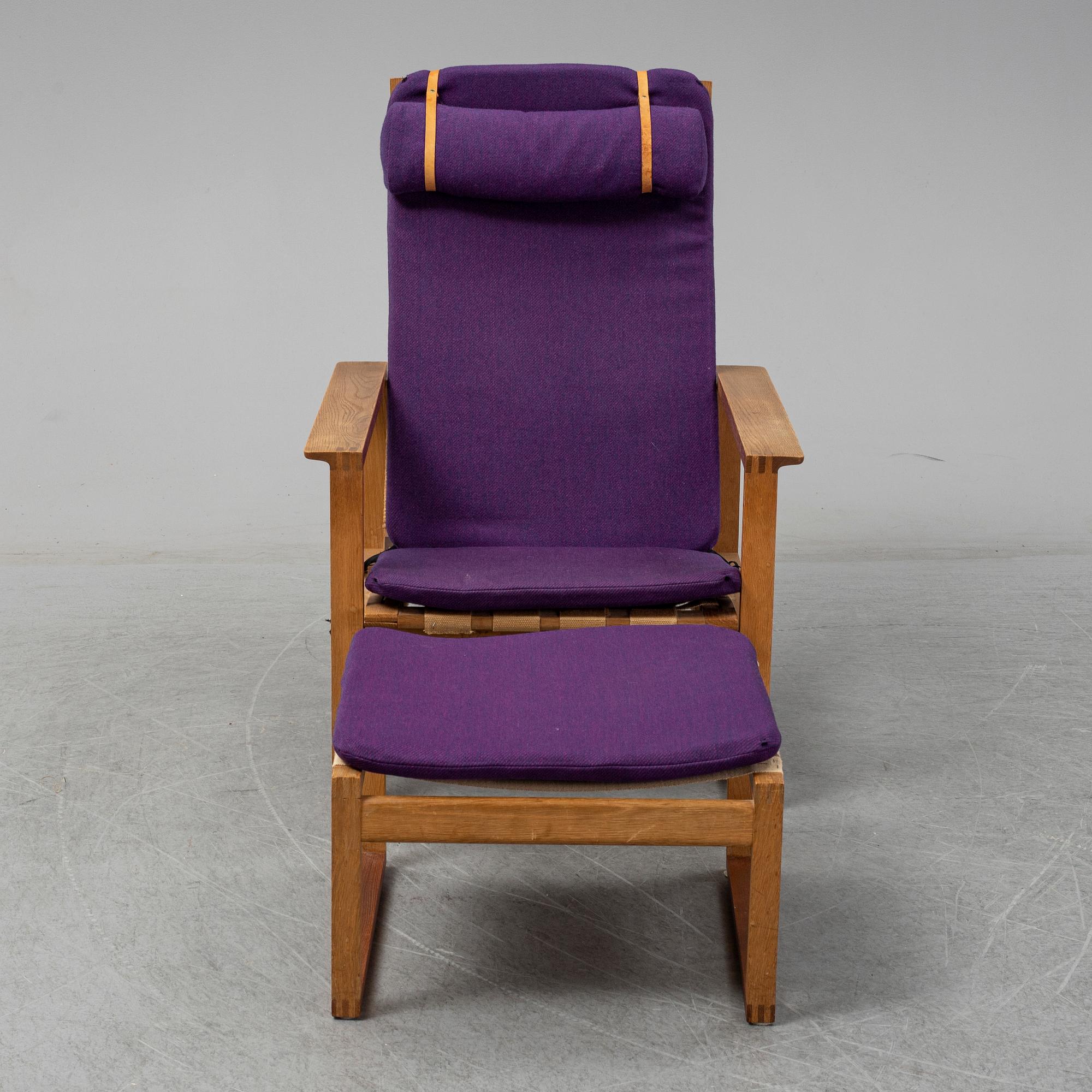BØRGE MOGENSEN,  "Highback Easy Chair"/"Släden", model 2254, Fredericia Stolefabrik, Denmark.