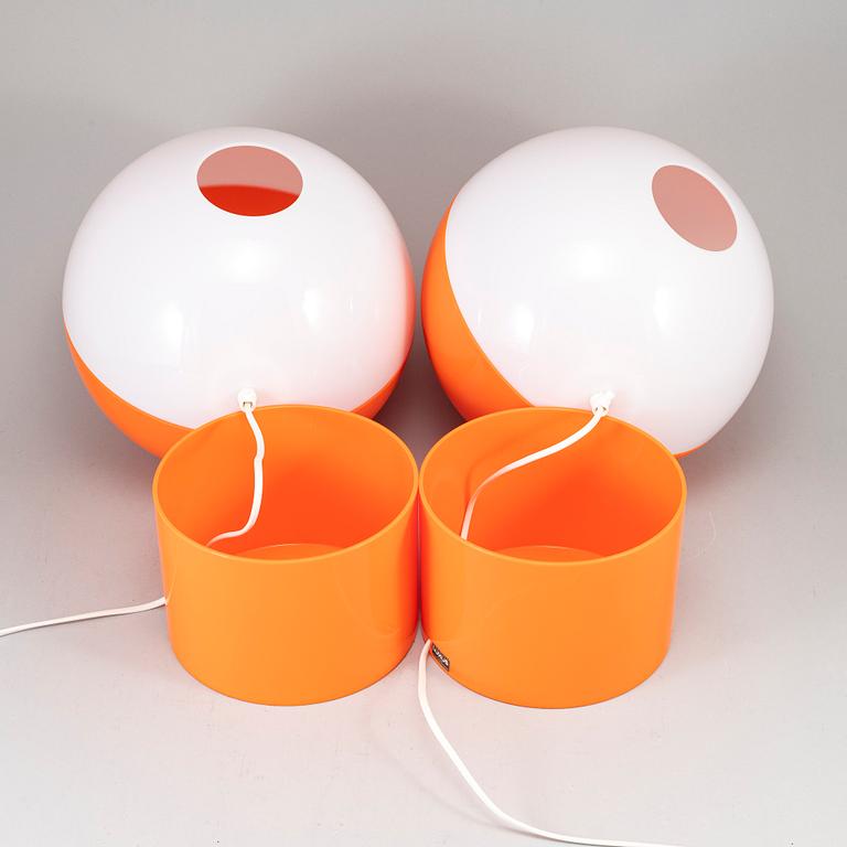 UNO & ÖSTEN KRISTENSSON, a paur of 'Luno table lights, Luxus, 1970's.