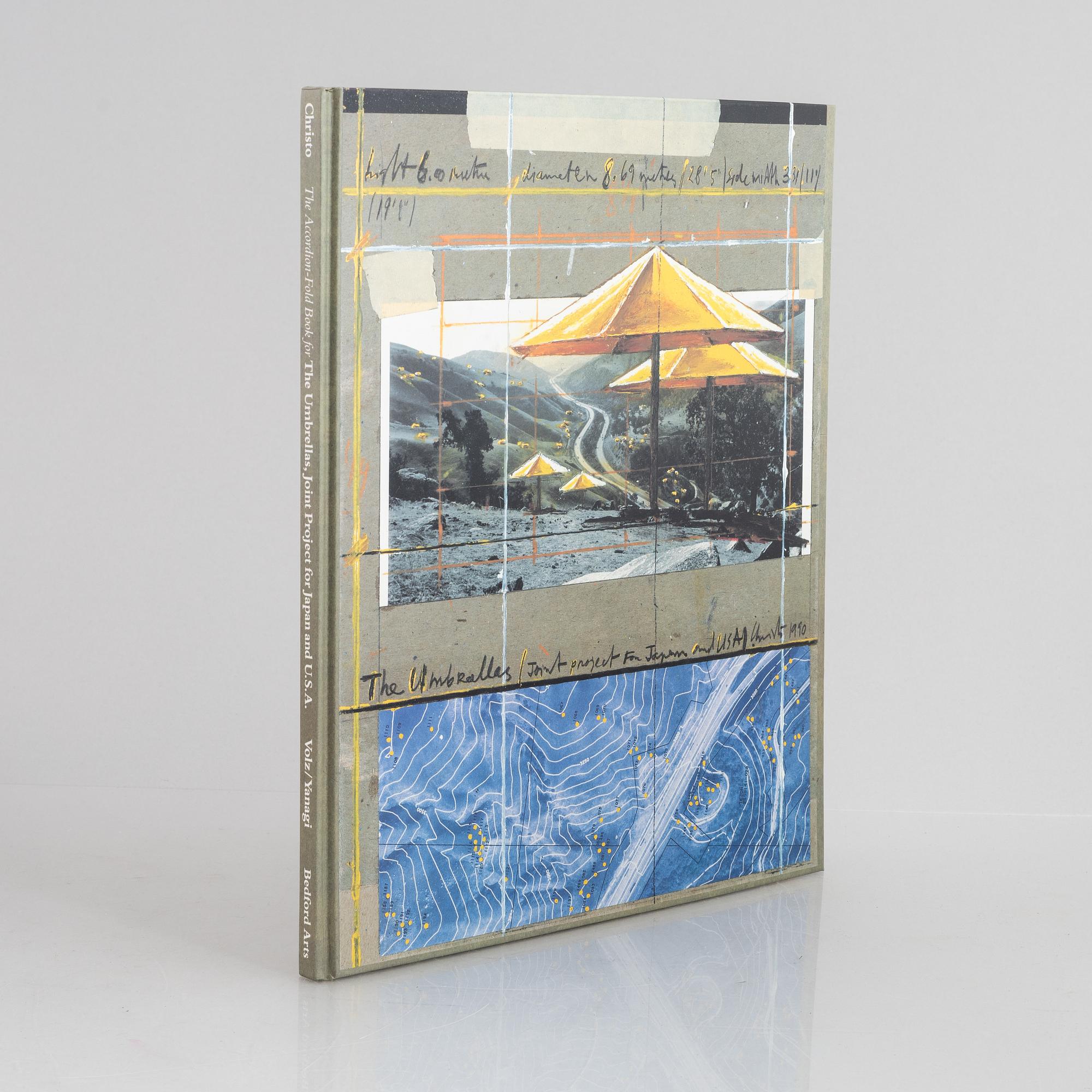 Christo, Book, "The Accordion-Fold Book for The Umbrellas (Japan and U.S.A), Bedfords Arts Publisher, 1991.
