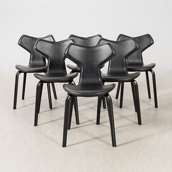 Arne Jacobsen, Chairs 6 pcs. "Grand Prix" special edition 2020.