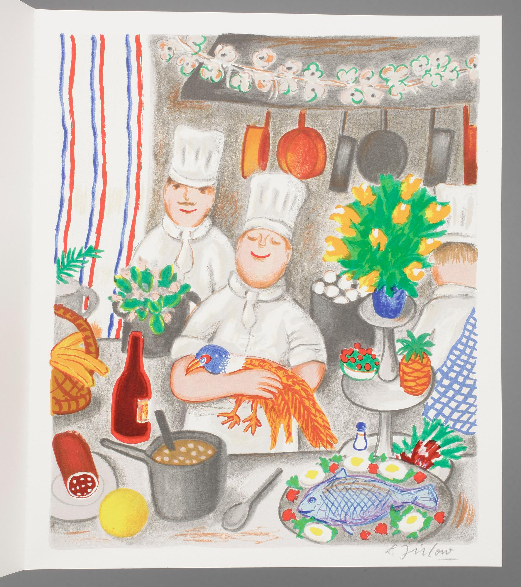 LENNART JIRLOW, "La cuisine de bistrot", litografi, signerad och numrerad 1208/1400.