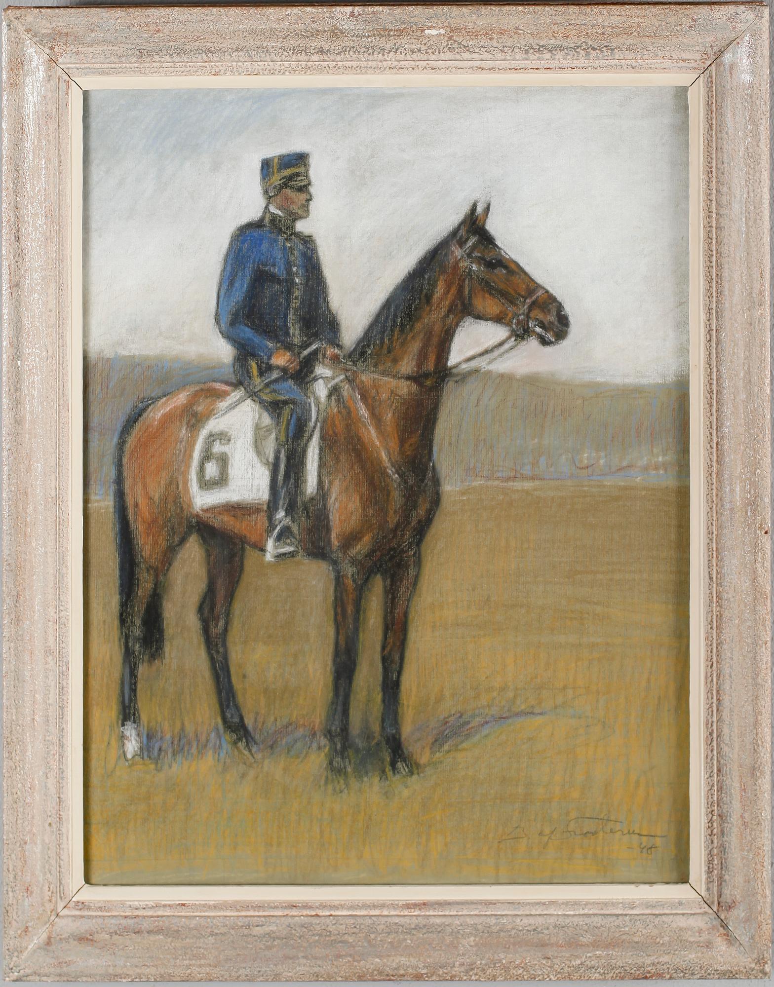 OKÄND KONSTNÄR, pastell, otydligt signerad B af ..... och daterad -48.