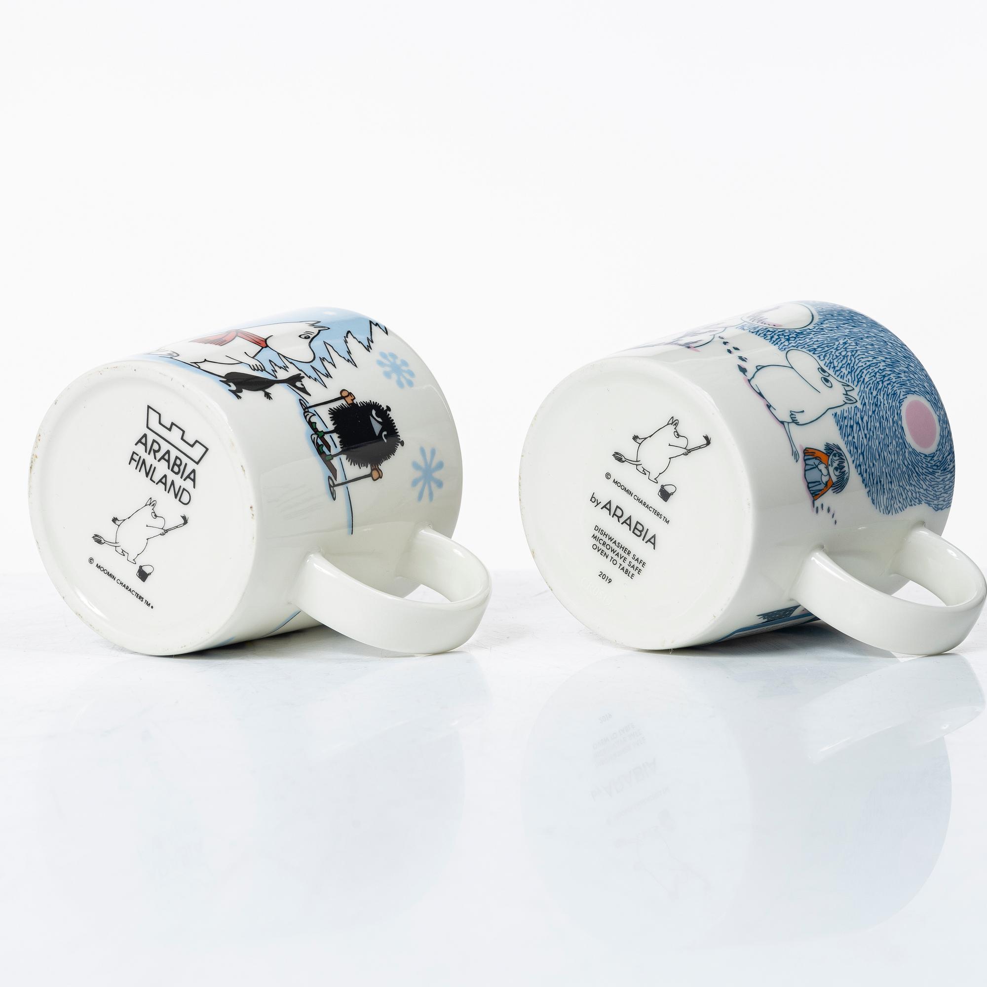 Arabia, 29 Moomin mugs, Finland.