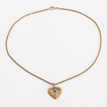 Tony Granholm, Halsband "Husets hjärta", 14K guld. Kalevala Koru, Helsingfors 2002.